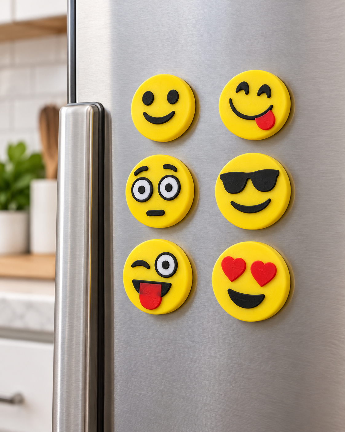 6 emojis imanes heladera Pack x 6