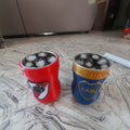 Vaso Jarra Botella Cortada Fernetero Boca Juniors 500 Ml. Azul Y Amarillo