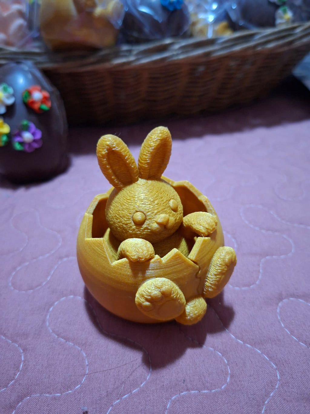 FIGURA CONEJO 3D +HUEVO PASCUA 100 GR