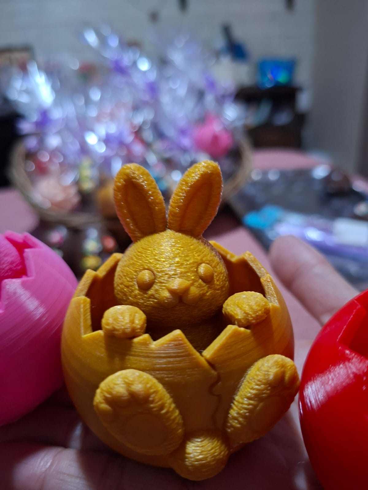 FIGURA CONEJO 3D +HUEVO PASCUA 100 GR